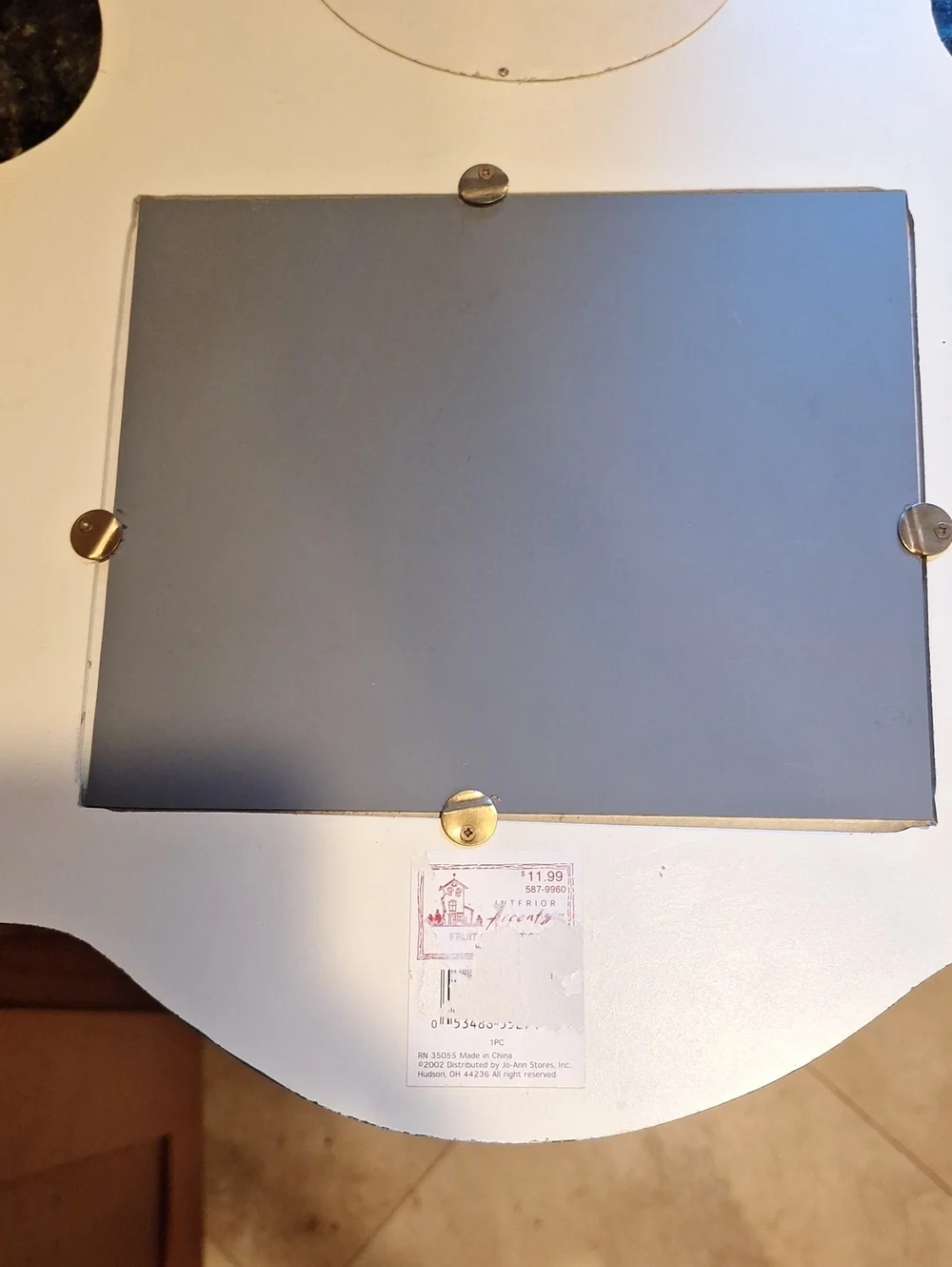 2002 Jo-Ann's Hand-Painted Apple Mirror with Checker Trim